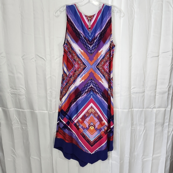 Prelude Size Large Multicolor Sleeveless Geometric Dress - Picture 2 of 7